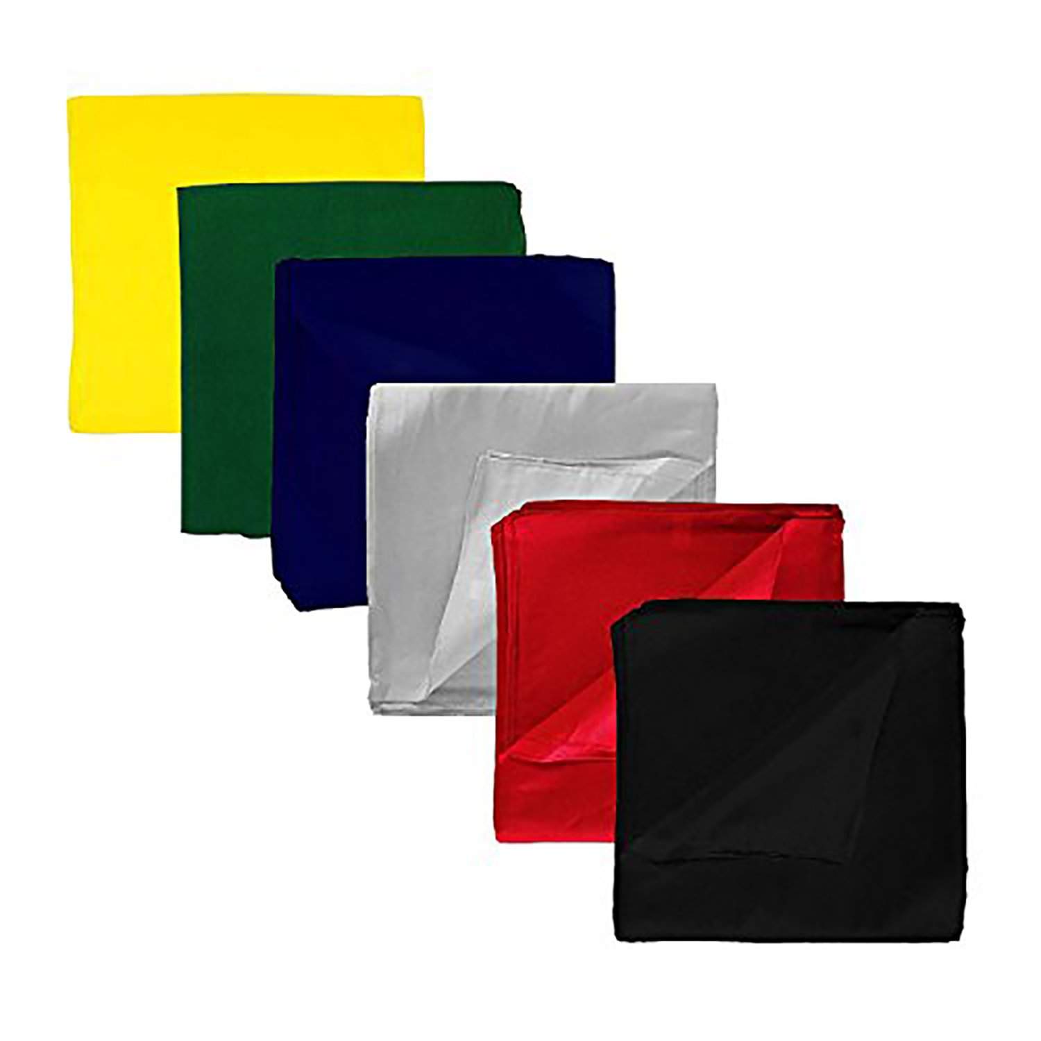 12 Pack Uni Style Apparel Solid 100% Cotton 22 x 22 Inch Bandanas