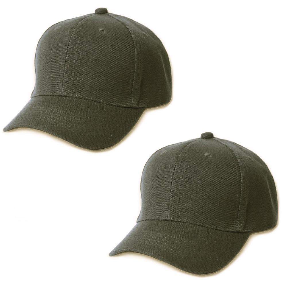 Mechaly Comfortable Solid Unisex Baseball Cap Hat - 2 Pack