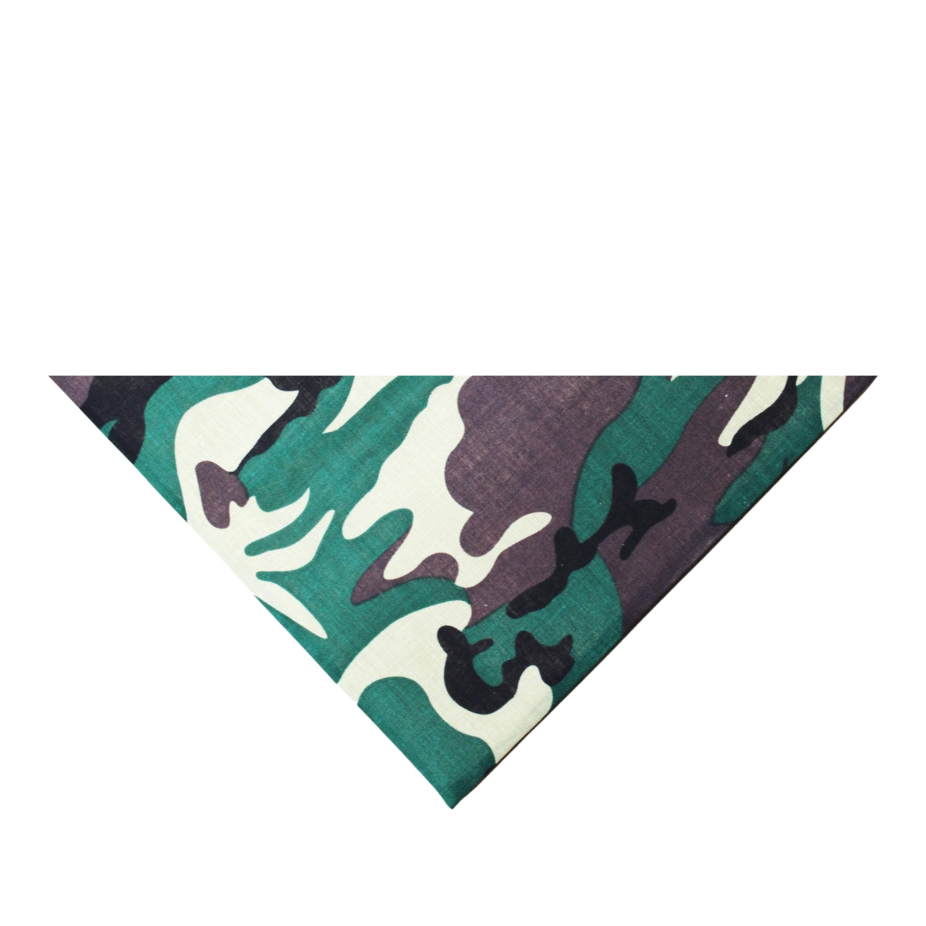 Pack of 7 Triangle Cotton Bandanas - Solid Colors and Polyester - 30 in x 19 in x 19 in