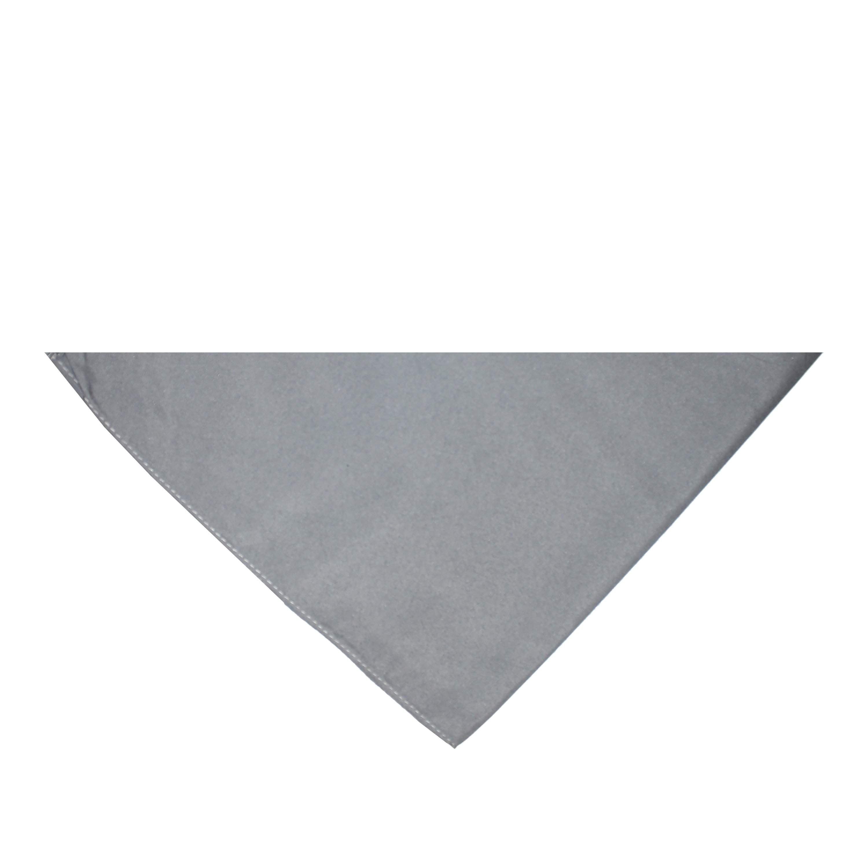 Pack of 7 Triangle Cotton Bandanas - Solid Colors and Polyester - 30 in x 19 in x 19 in