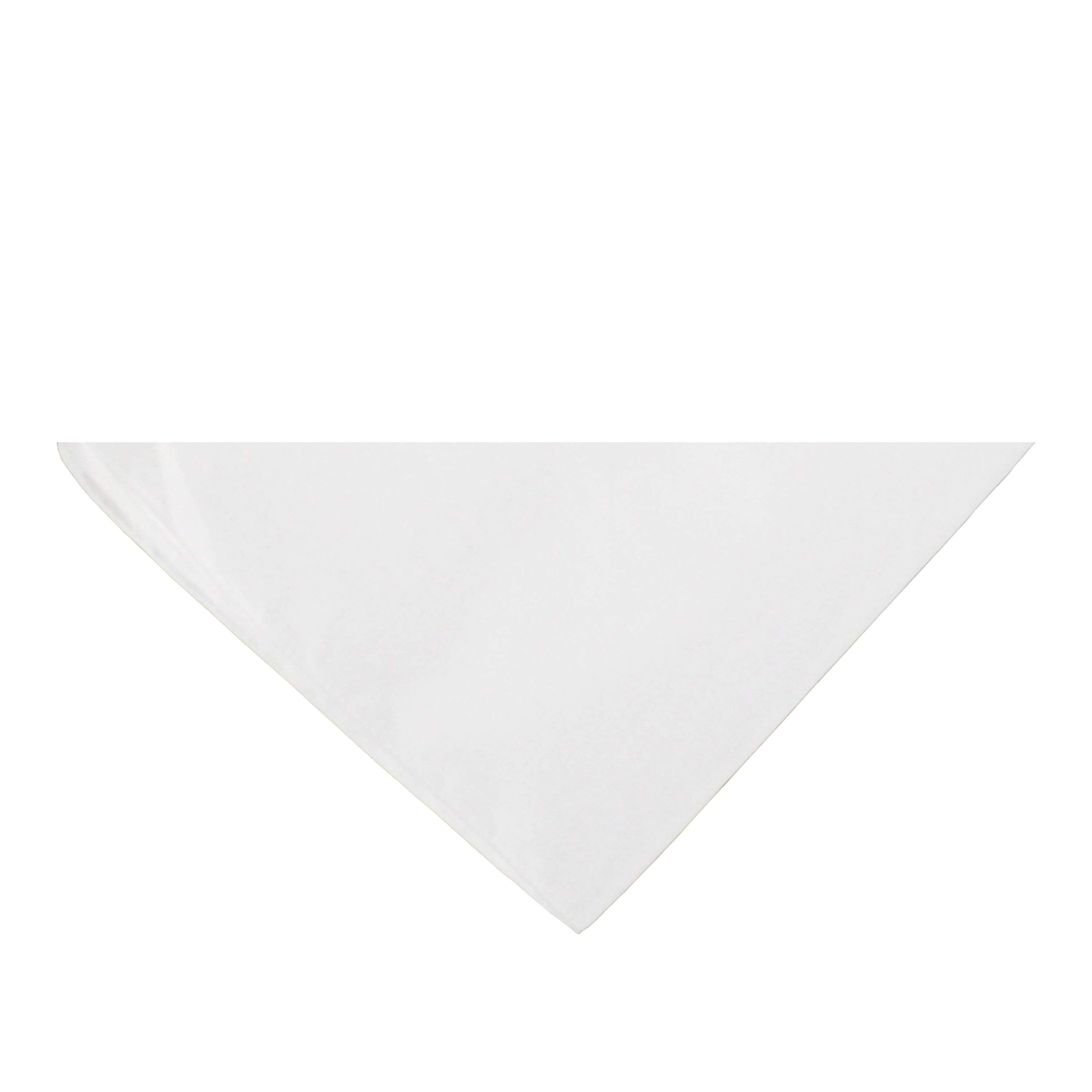 Pack of 11 Jordefano Triangle Cotton Bandanas - Solid Colors and Polyester - 30 in x 19 in x 19 in