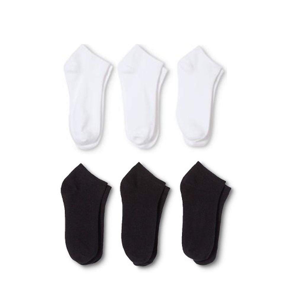 12 Pairs Men's Low Cut Socks 9-11 or 6-8 Black or White or Mixed
