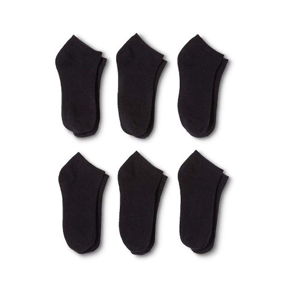 24 Pairs Women's Ankle No Show Socks - Polyester and Spandex - Black or White