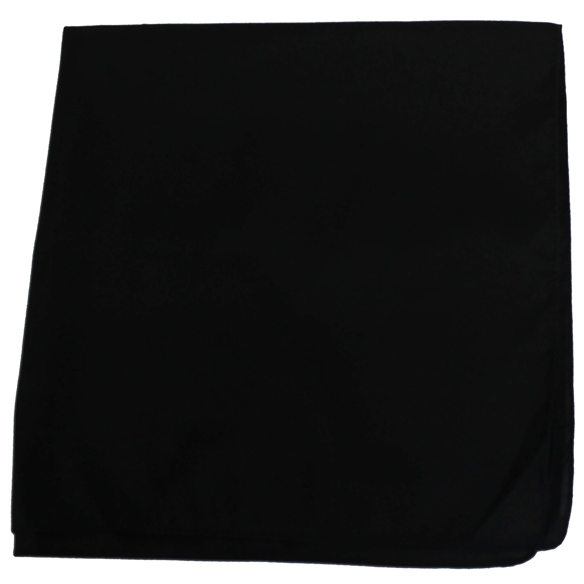 48 Pack Solid Extra Large Sewn Edges Polyester Bandanas - 27 x 27 Inch - Bulk Lot