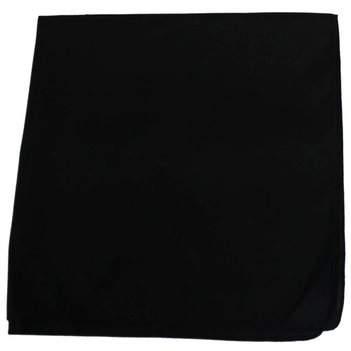 Mechaly Polyester Sewn Edges XL Solid Bandana - 27 x 27 Inches - 5 Pack