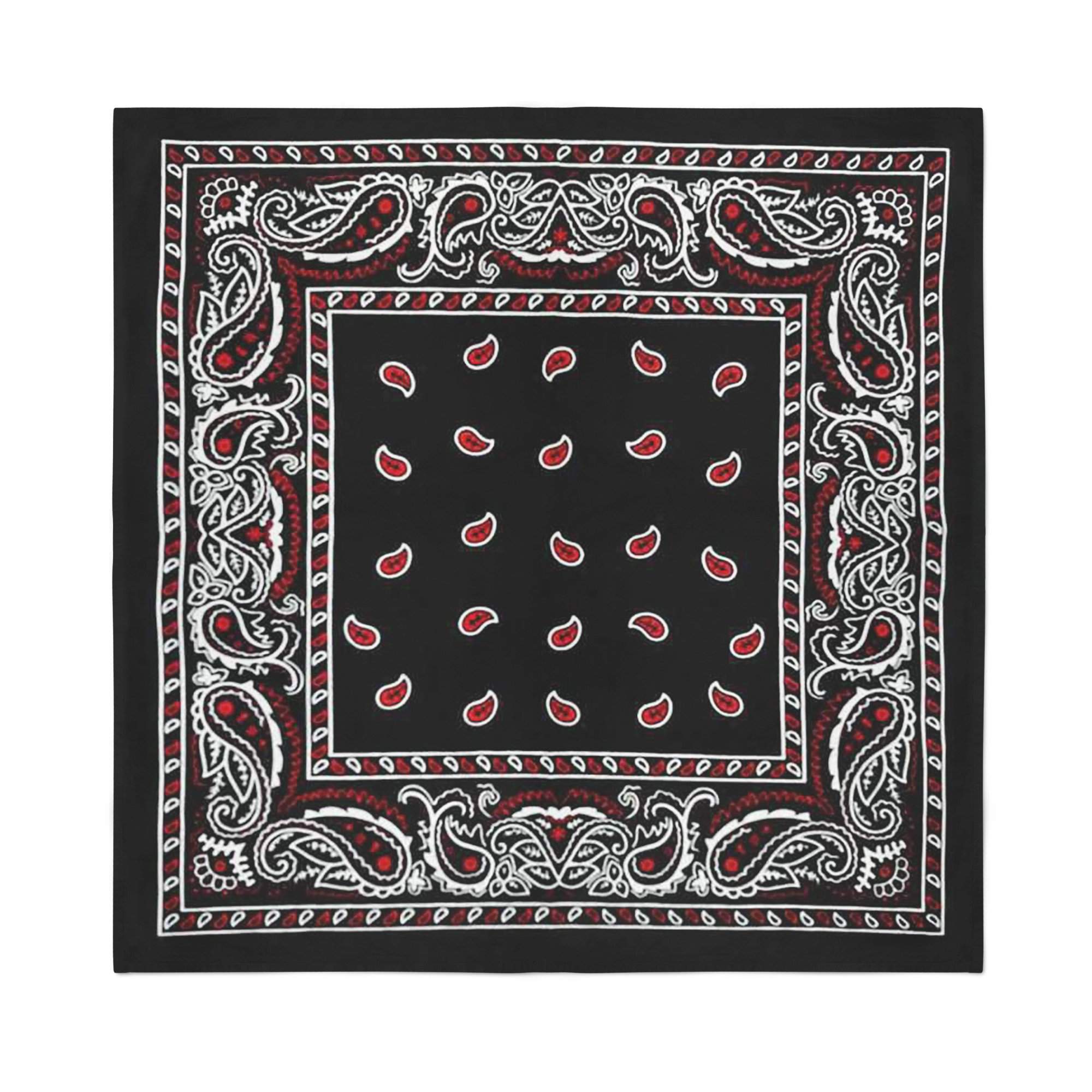 12-Pack Paisley 100% Cotton Double Sided Bandanas