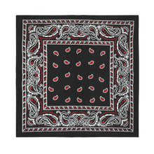 Load image into Gallery viewer, 16 Pack Jordefano Paisley 100% Cotton Double Sided Bandanas
