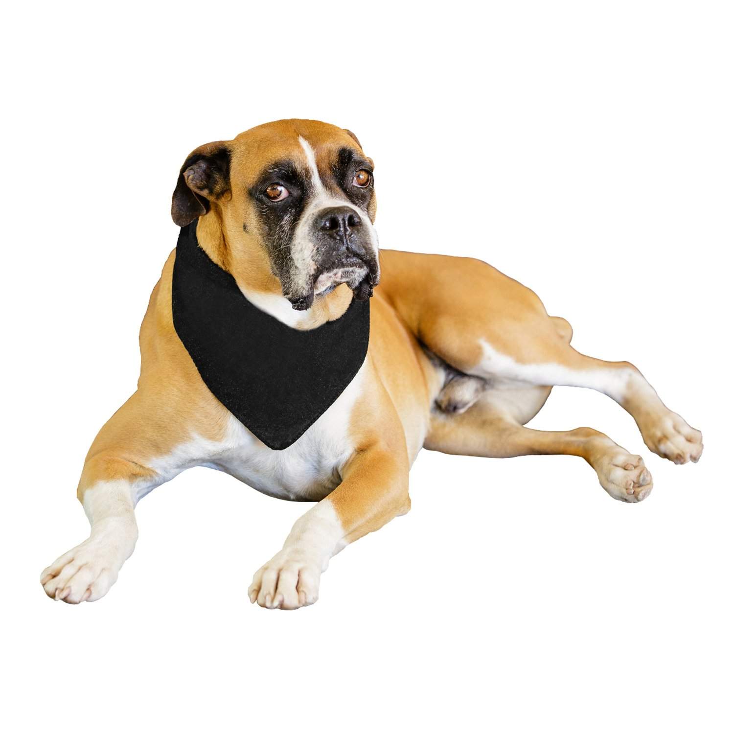 9 Pack Solid Polyester Dog Neckerchief Triangle Bibs  - Extra Large