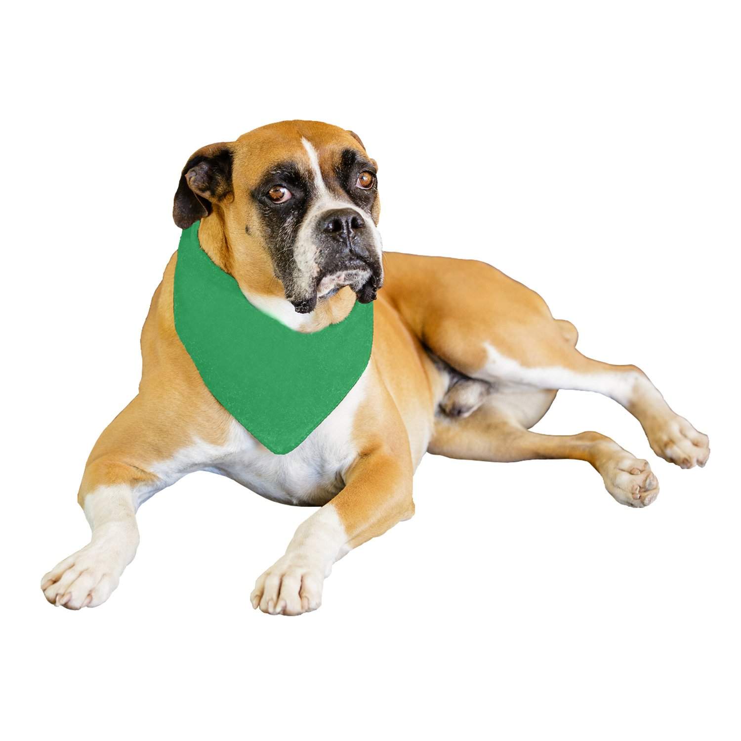 9 Pack Solid Polyester Dog Neckerchief Triangle Bibs  - Extra Large