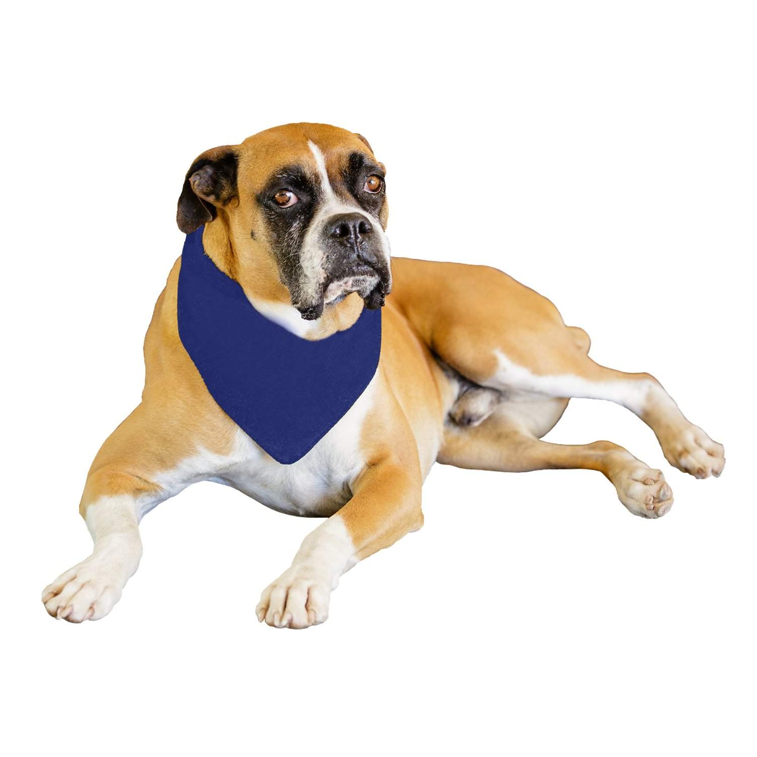2-Pack Solid Polyester Dog Neckerchief Triangle Bibs - Extra Large