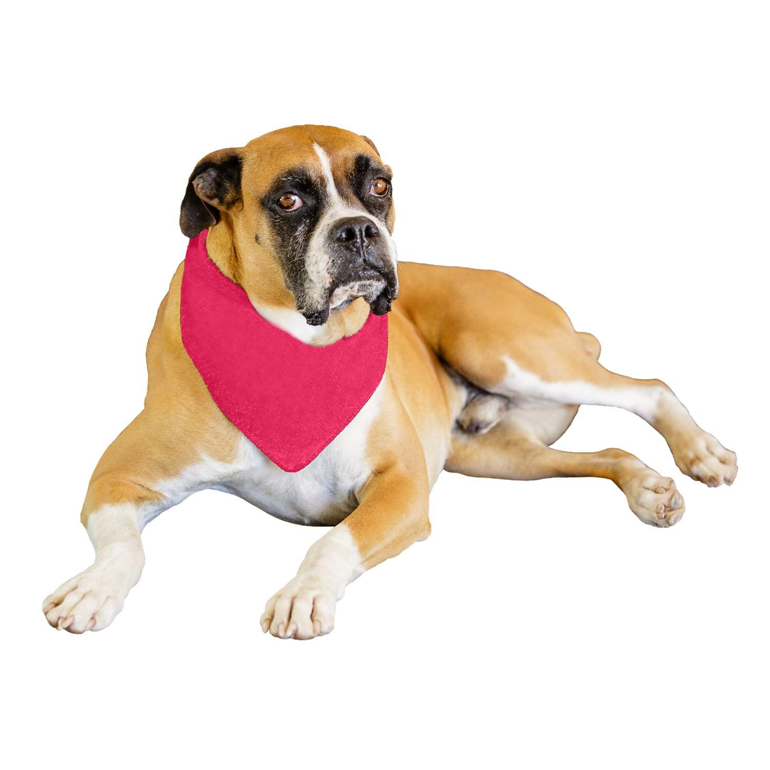 9 Pack Solid Polyester Dog Neckerchief Triangle Bibs  - Extra Large