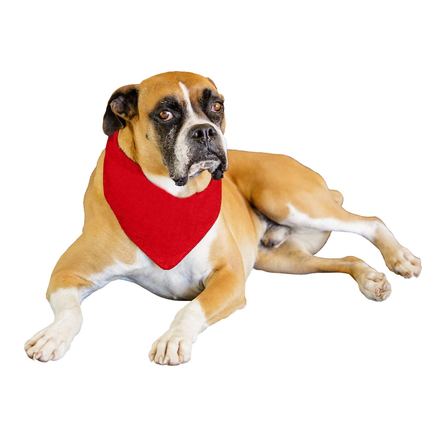 9 Pack Solid Polyester Dog Neckerchief Triangle Bibs  - Extra Large