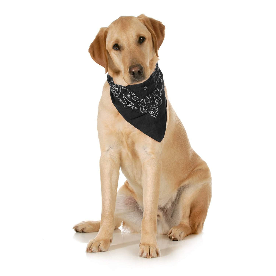 10-Pack Paisley Cotton Dog Scarf Triangle Bibs  - XL and Washable