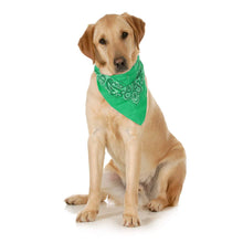 Load image into Gallery viewer, 10-Pack Paisley Cotton Dog Scarf Triangle Bibs  - XL and Washable
