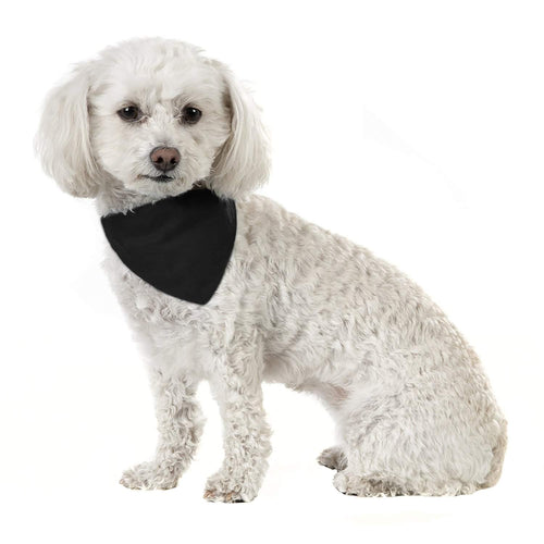 Jordefano Solid Cotton 5 Pack Dog Bandana Triangle Bibs  - Small and Medium Pets