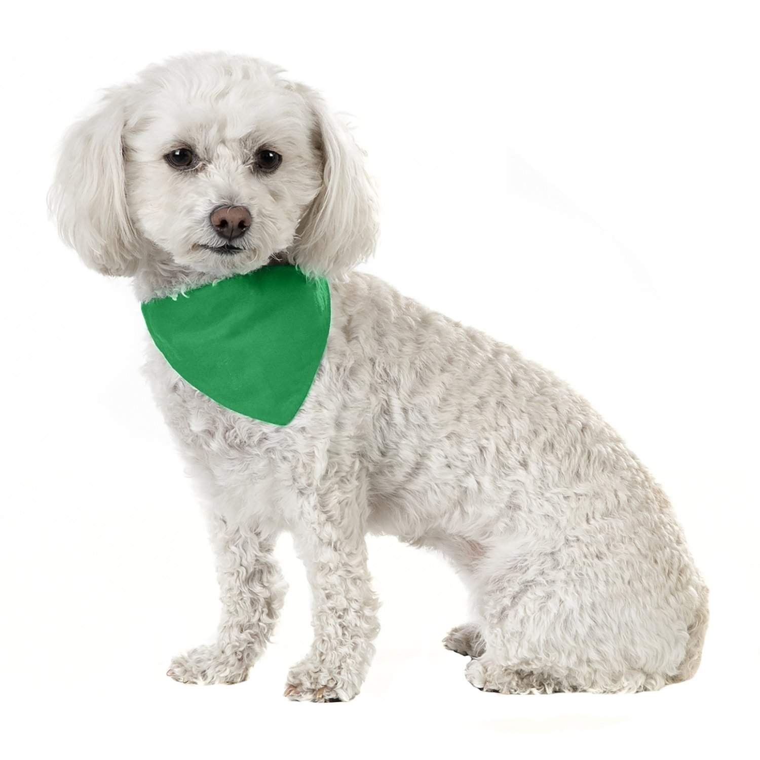 3 Pack Solid Cotton Dog Bandana Triangle Bibs  - Small & Medium Pets