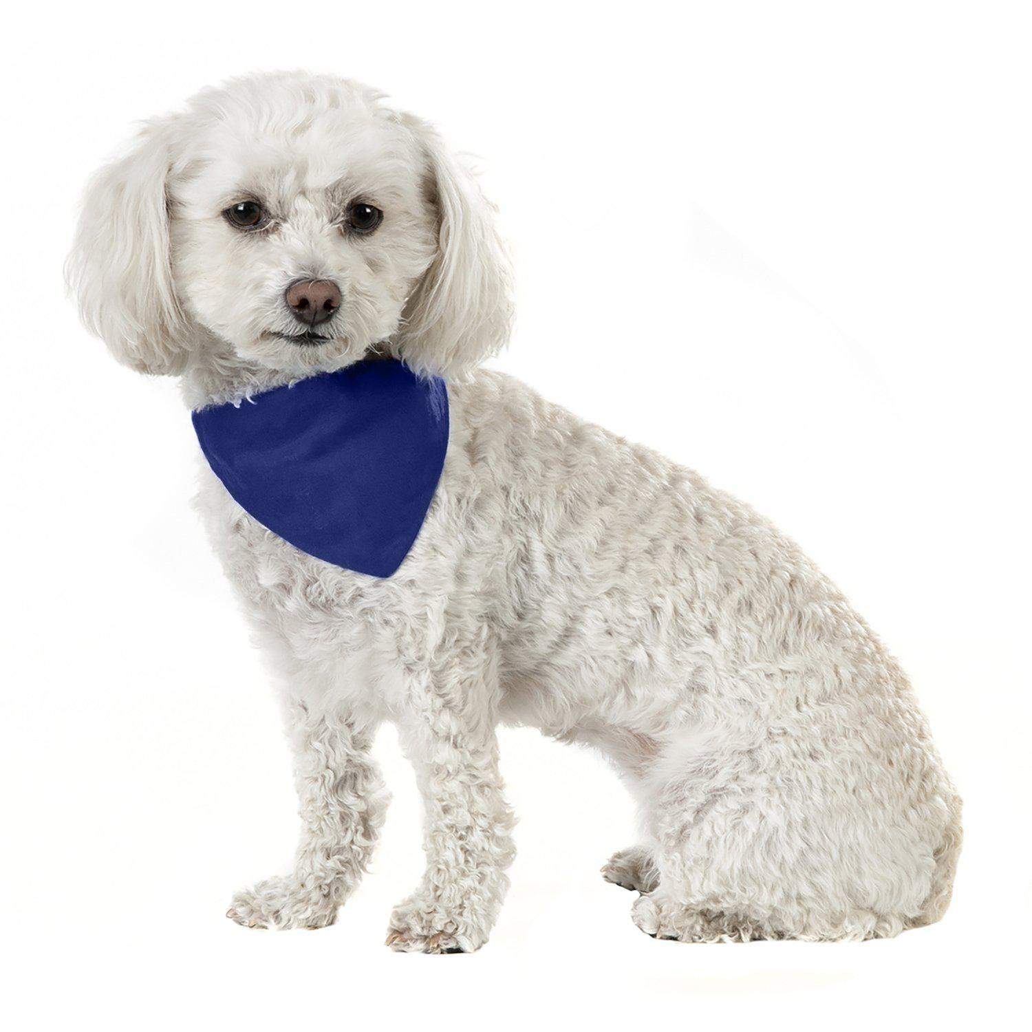 Balec 10 Pack Solid Cotton Dog Bandana Triangle Bibs  - Small & Medium Pets