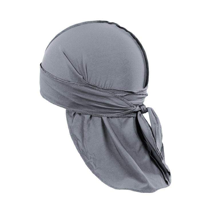 6 Pack Men's Durag Headwrap Waves Headscarf Bandana Doo Rag Long Tail