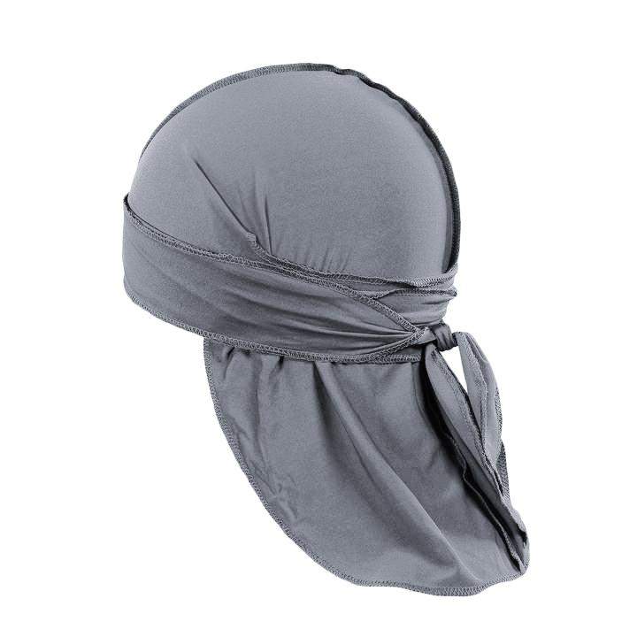 Pack of 3 Durags Headwrap for Men Waves Headscarf Bandana Doo Rag Tail