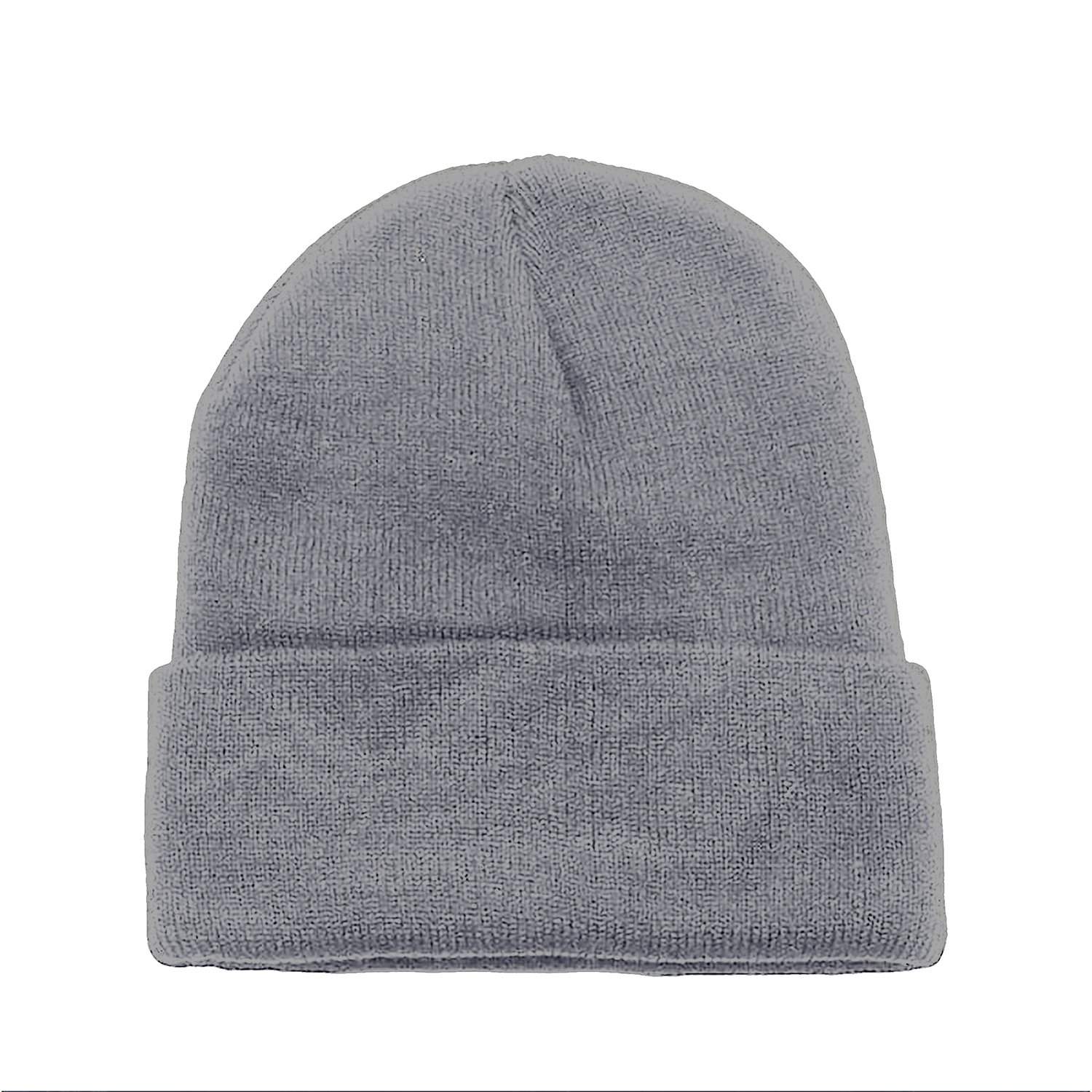 Solid Long Cuffed Beanie Skullies for Men and Women