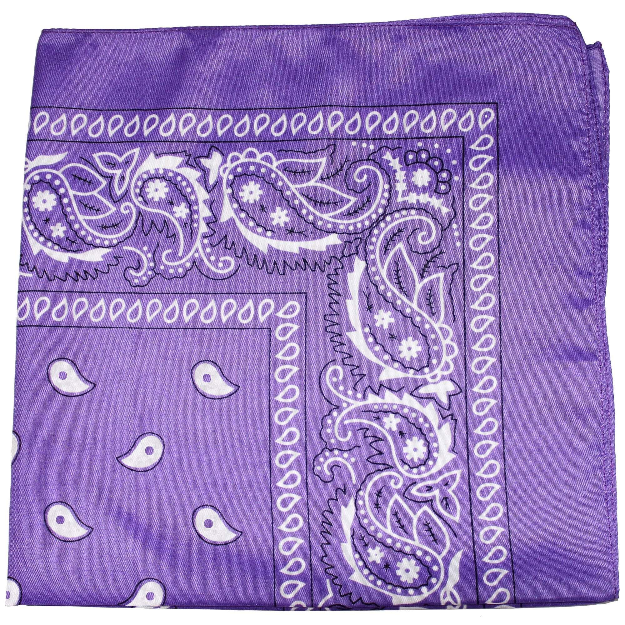 Pack of 12 Paisley Cotton Bandanas Novelty Headwraps - Dozen Available in Many Colors - 22 inches