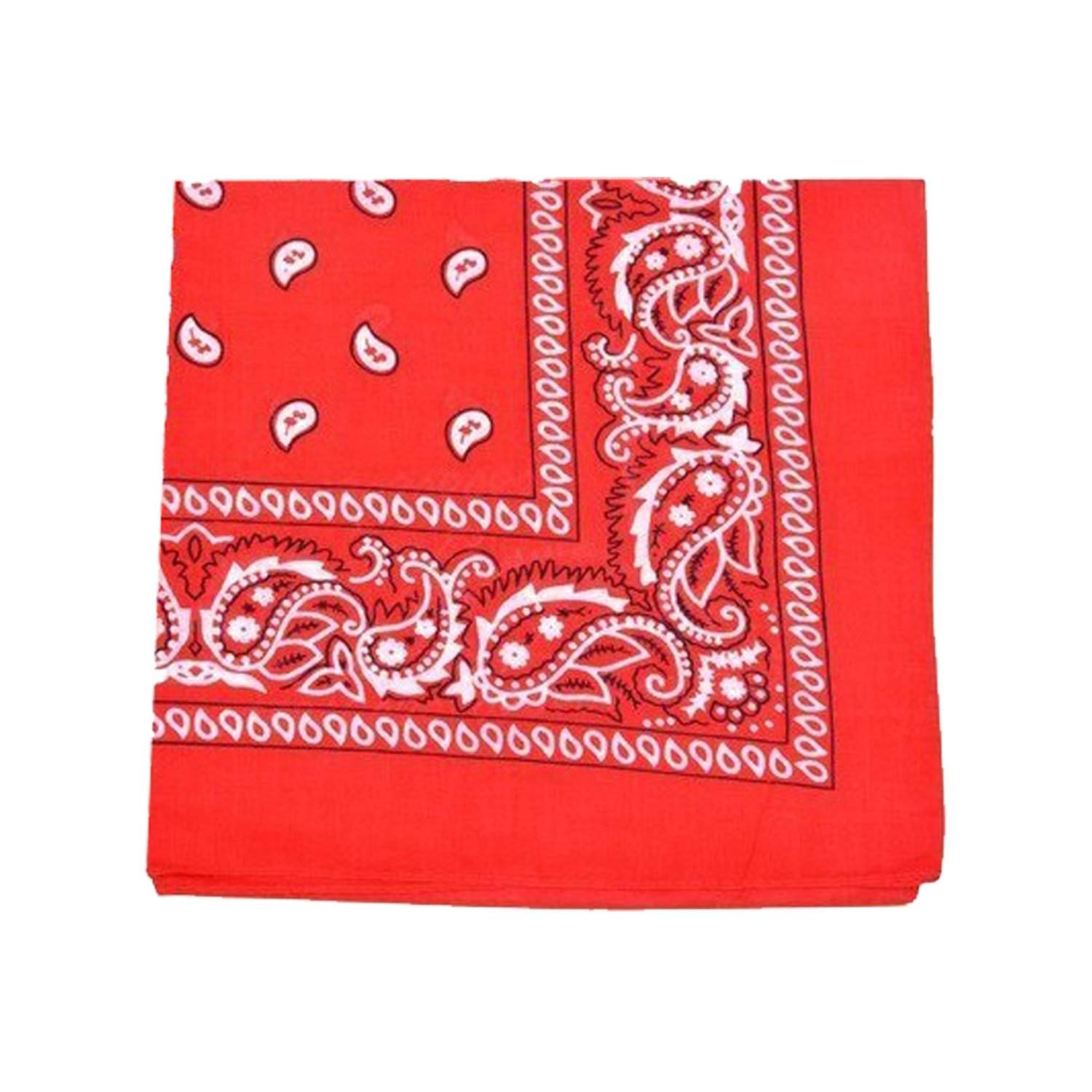 Unibasic Paisley Cotton Bandana XL, head wrap, handkerchief - 10 Pack