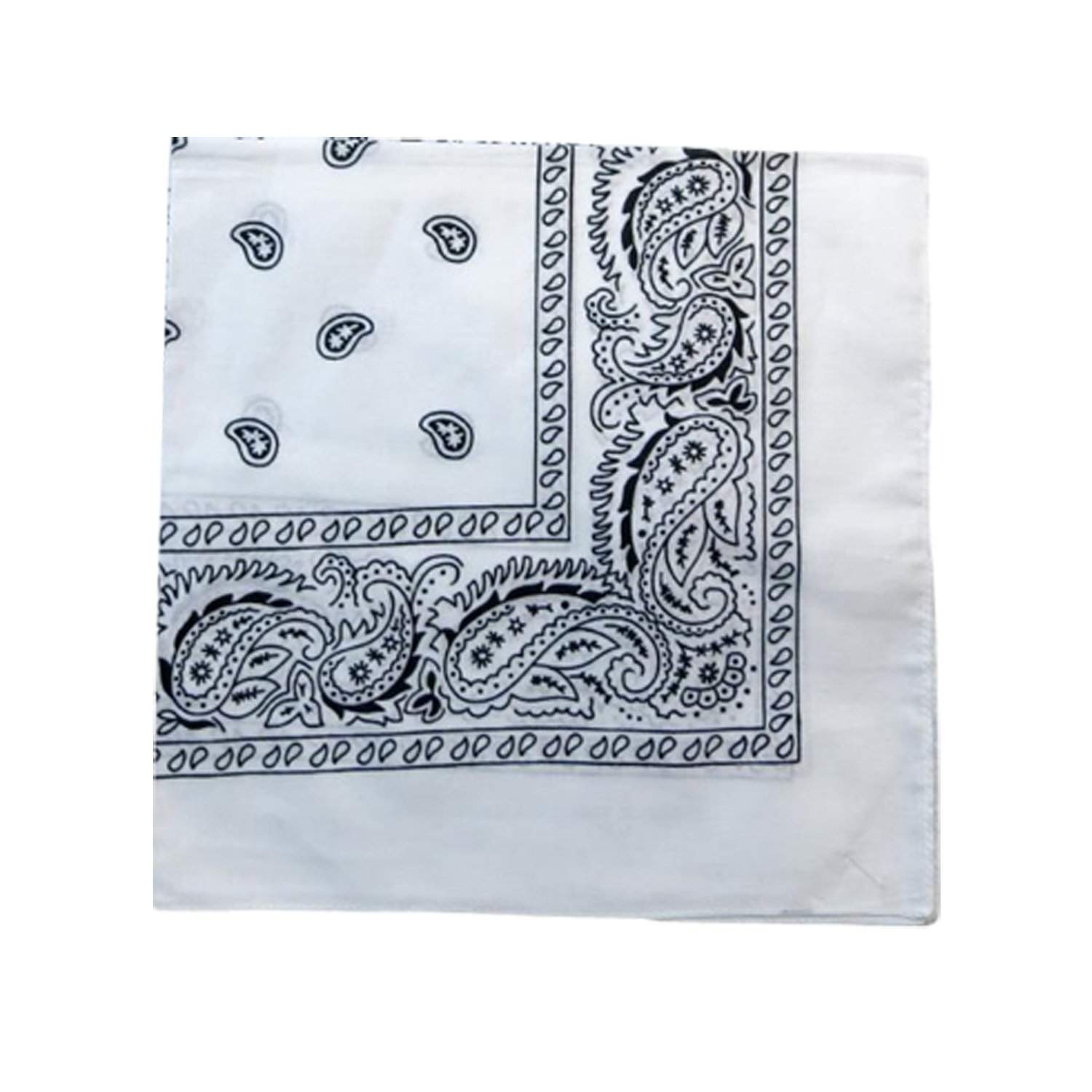 Unibasic Paisley Cotton Bandana XL, head wrap, handkerchief - 10 Pack