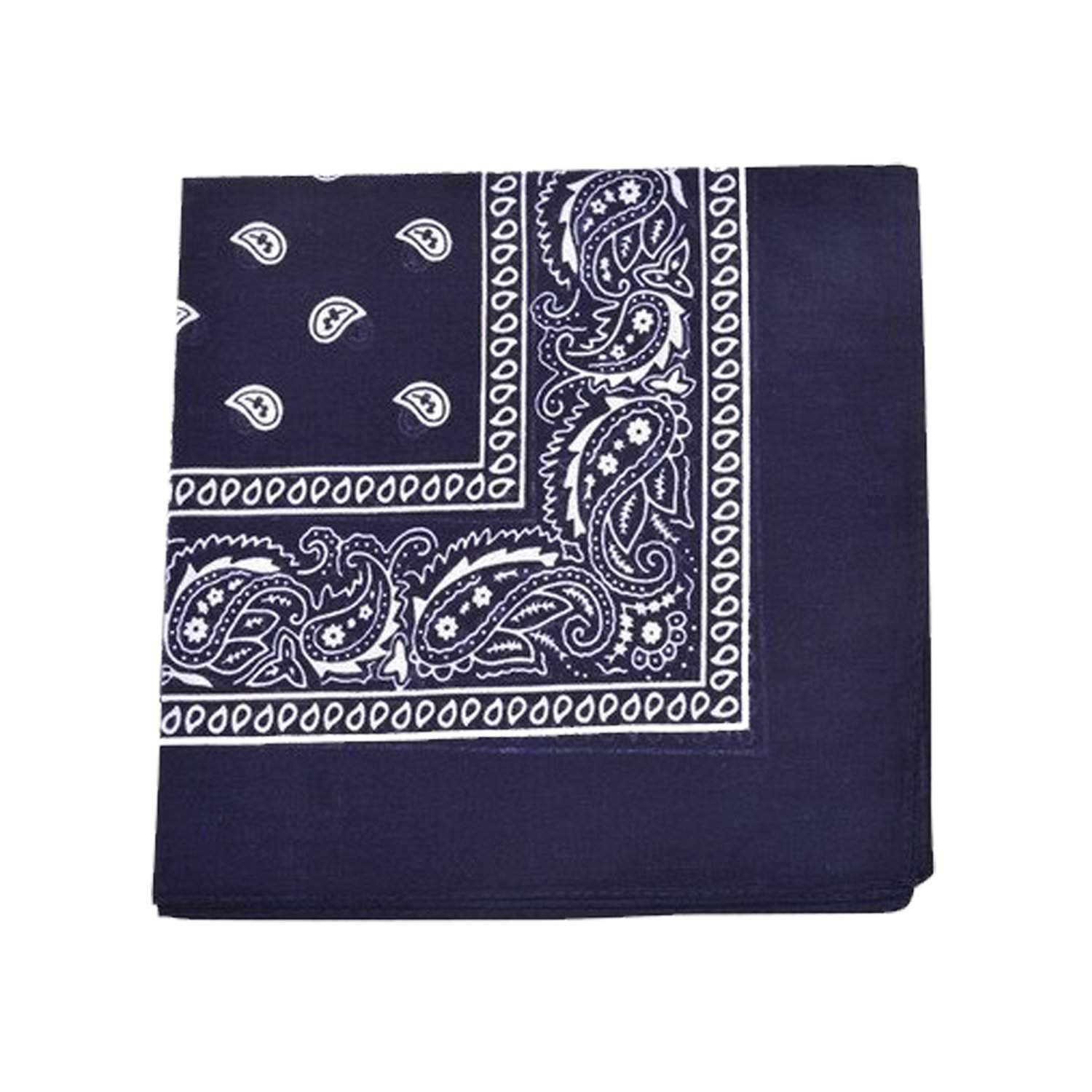 Unibasic Paisley Cotton Bandana XL, head wrap, handkerchief - 10 Pack