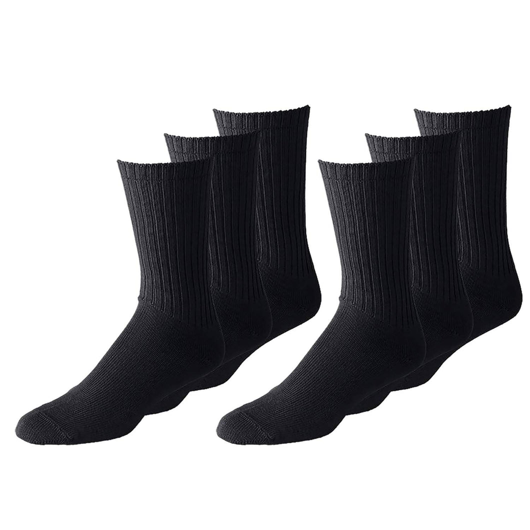 12 Pairs Men's Athletic Crew Socks - Bulk Wholesale Packs - Any Shoe Size