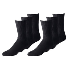 Load image into Gallery viewer, Women Crew Socks Shoe Size 6 to 8 in Black and White - Bulk Wholesale Packs
