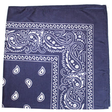 Load image into Gallery viewer, Paisley 100% Cotton Double Sided Bandana - 22 inches
