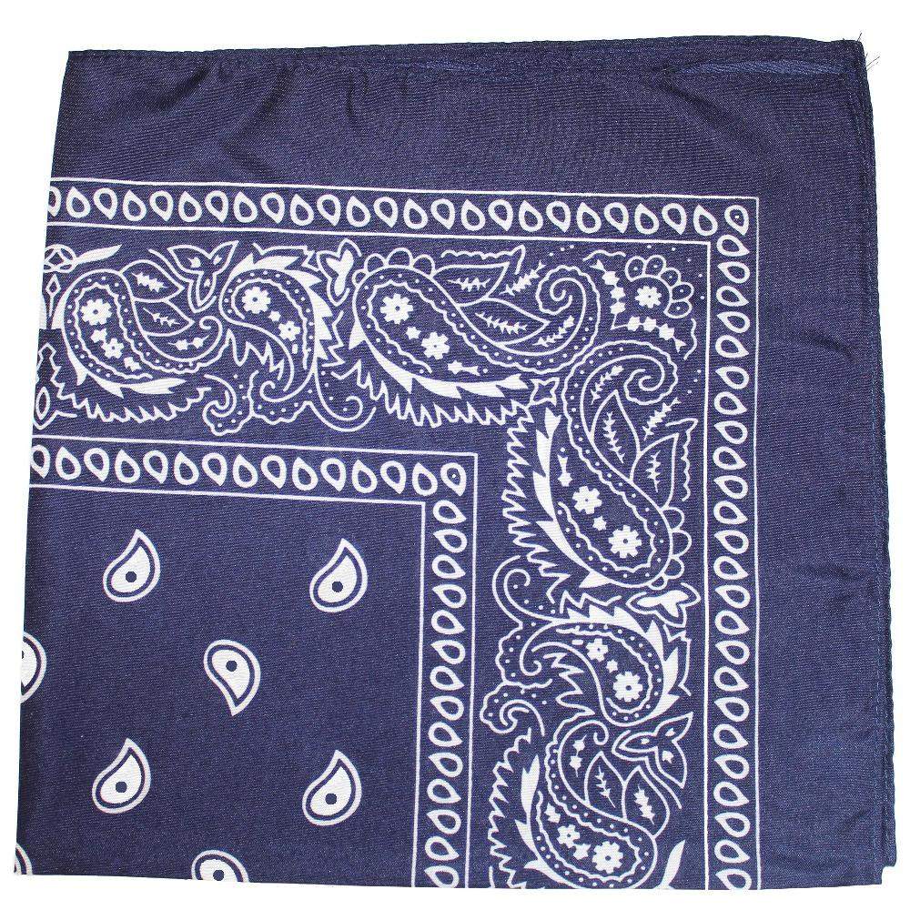 250 Pack Qraftsy Paisley 100% Polyester Bandanas - Bulk Lot