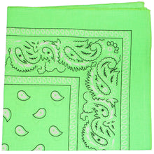 Load image into Gallery viewer, Pack of 12 Paisley Cotton Bandanas Novelty Headwraps - Dozen Available in Many Colors - 22 inches
