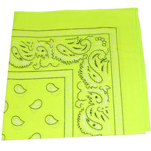 Load image into Gallery viewer, Unibasic Cotton Paisley Bandanas in Neon Colors - 20 Pack - Bulk Headwear
