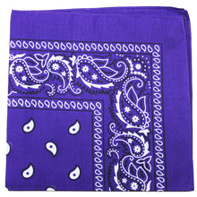 Load image into Gallery viewer, Pack of 5 X-Large Paisley Cotton Printed Bandana - 27 x 27 inches

