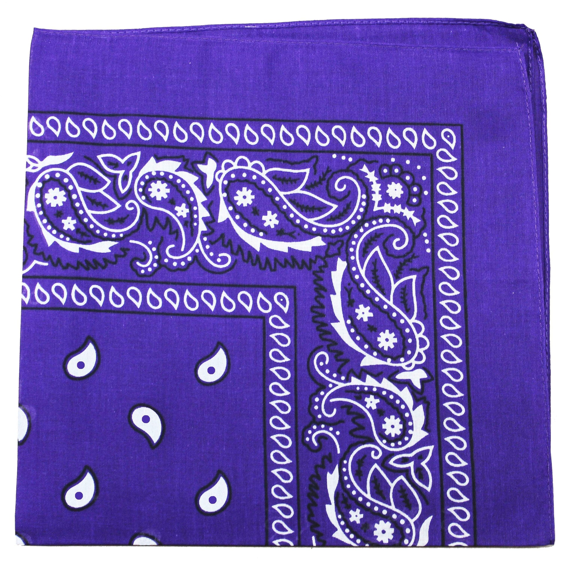 Qraftsy Extra Large Edition Kerchiefs Cotton - Paisley and Solid